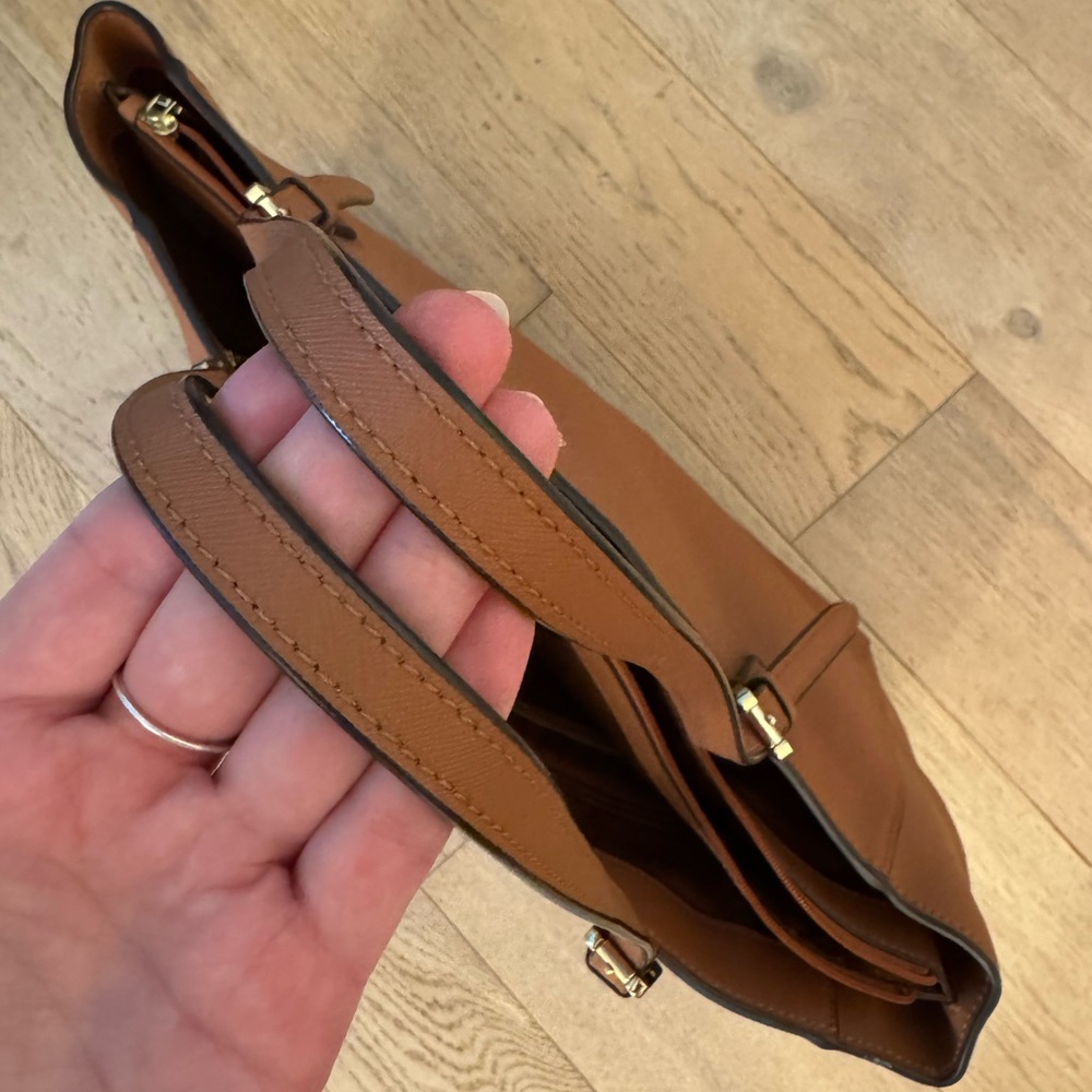 Tory Burch Brown Leather Robinson Tote - Picture 5 of 5